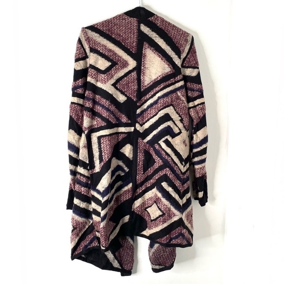 Lucky Brand Multicoloured Fuzzy Geometric Cardigan - Picture 5 of 10